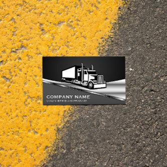 Semi Truck Logo | Metallic