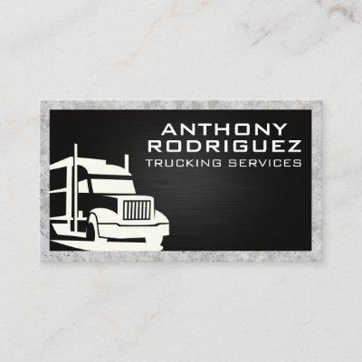 Semi Truck Logo | Trucking | Concrete Border Frame