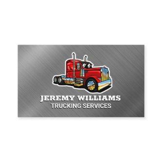 Semi Truck | Metallic Background
