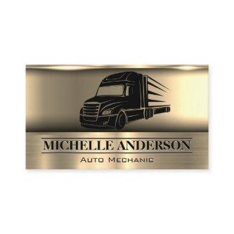 Semi Truck | Metallic Background