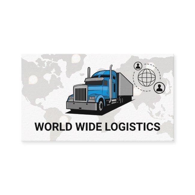 Semi Truck | World Map Logistics Network