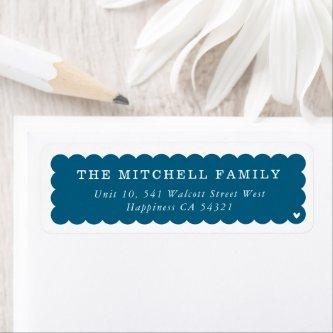 SENDER modern minimal scallop banner dark blue Label