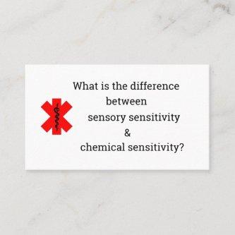 Sensory or Chemical Sensitivity