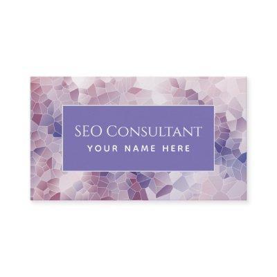 SEO Consultant Pink Purple Mosaic Pattern Modern