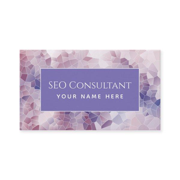 SEO Consultant Pink Purple Mosaic Pattern Modern