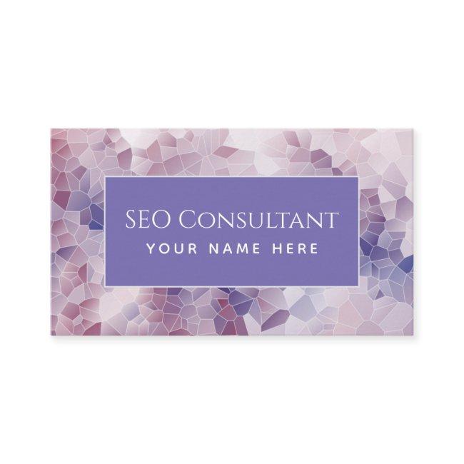 SEO Consultant Pink Purple Mosaic Pattern Modern