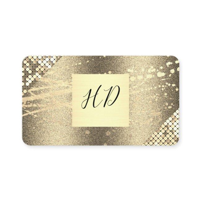 Sequin and Glitter Executive Gold Spatter