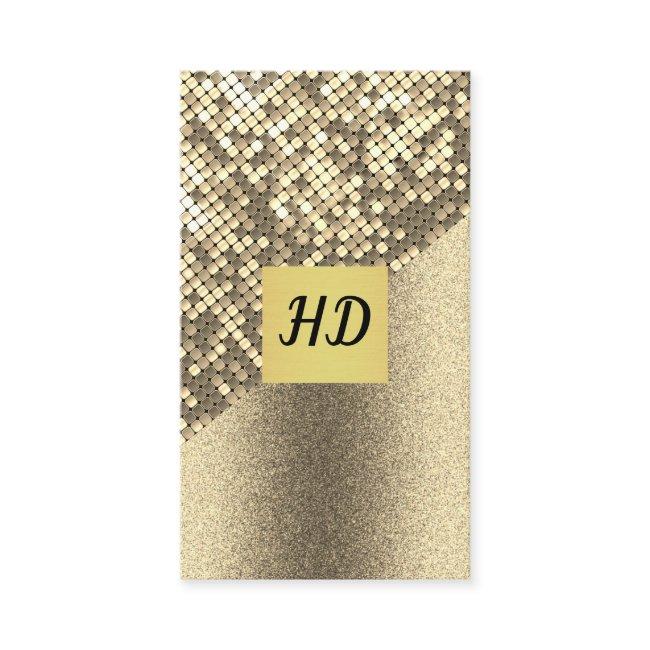 Sequin and Glitter / Gold Lux / Monogram