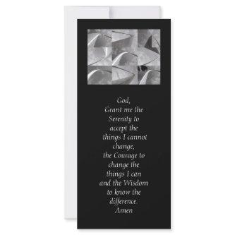 Serenity Prayer Black and White Geometric Design