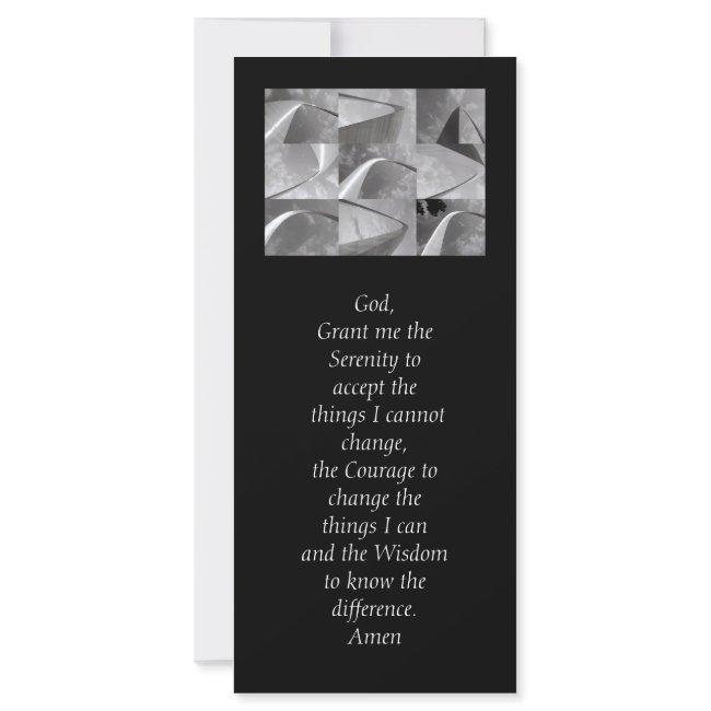 Serenity Prayer Black and White Geometric Design