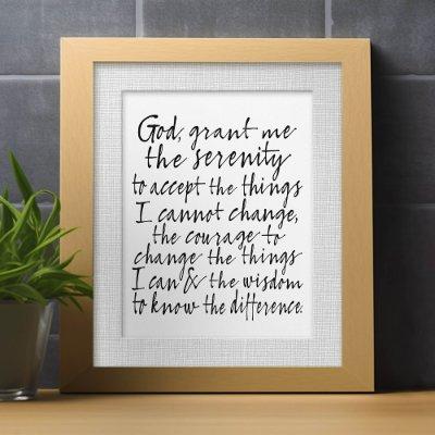 Serenity Prayer - Bounce Calligraphy Script Modern Letterhead