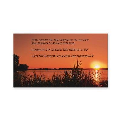 Serenity Prayer Sunset