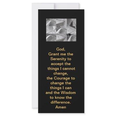 Serenity Prayer White and Black Geometric Design