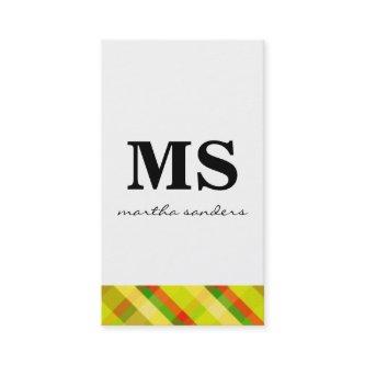 Serif Monogram Argyle Accent