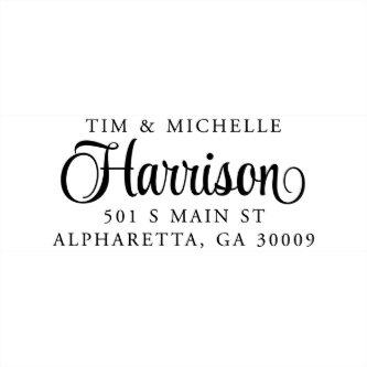 Serif & Script Return Address Rubber Stamp