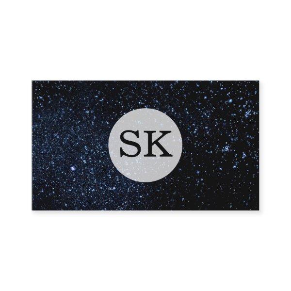 Serif Type Monogram / Night Sky