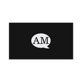 Serif Type Monogram Talk Bubble