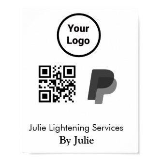 Service  add your logo Q R code name  Poster