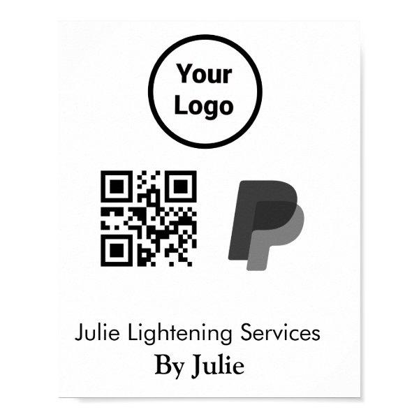 Service  add your logo Q R code name  Poster