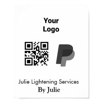 Service  add your logo Q R code name  Poster