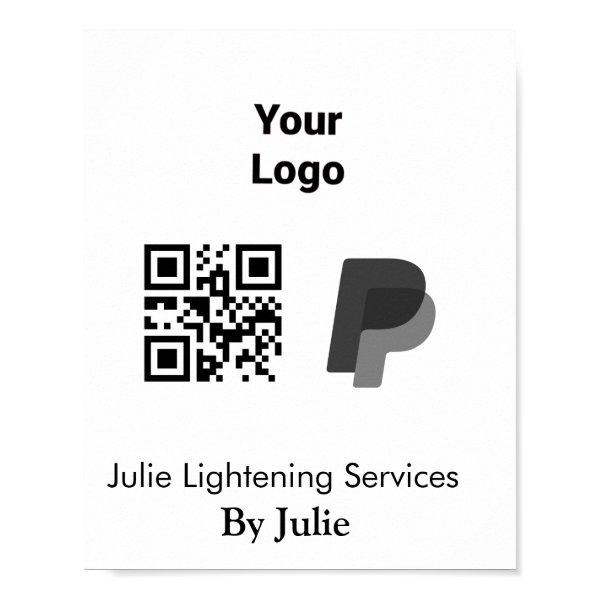Service  add your logo Q R code name  Poster