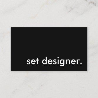 set designer.