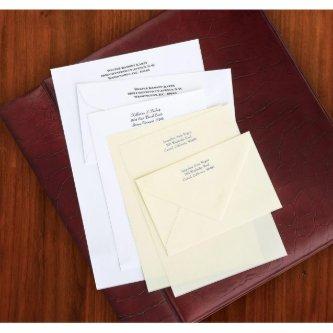 Set of 50 Small Vellum Personalized Stationery