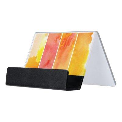 Set of abstract  watercolor hand painted desk  holder