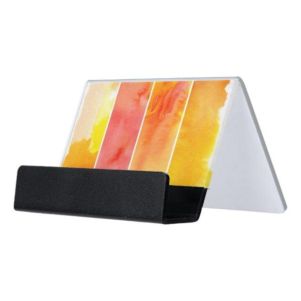 Set of abstract  watercolor hand painted desk  holder