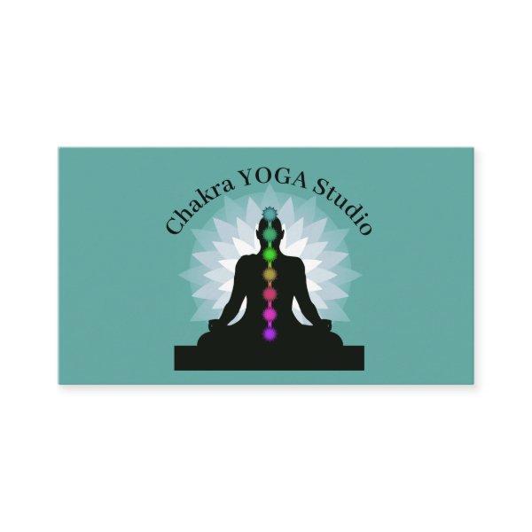 Seven Chakras Yoga Position Design