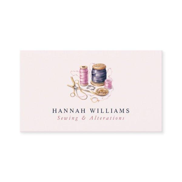 Sewing & Alterations Blush Pink & Navy Monogram