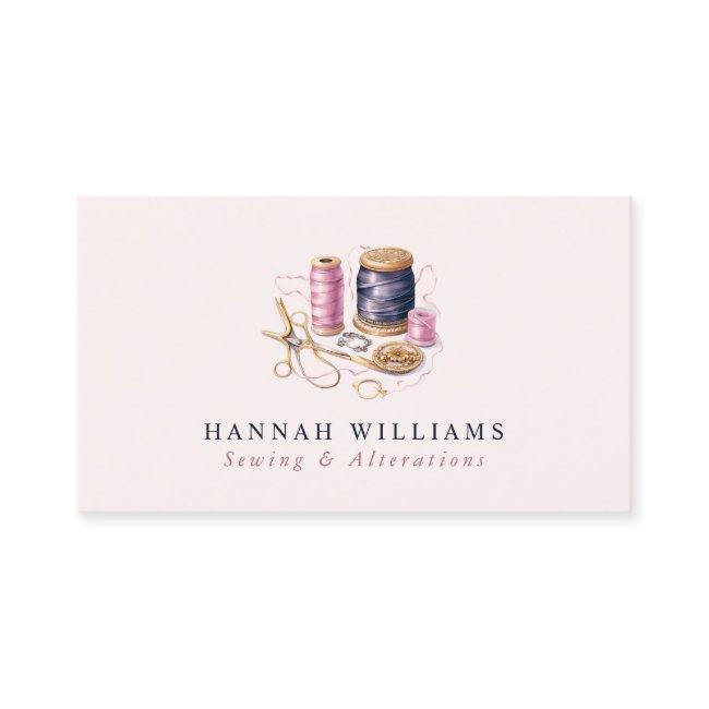 Sewing & Alterations Blush Pink & Navy Monogram