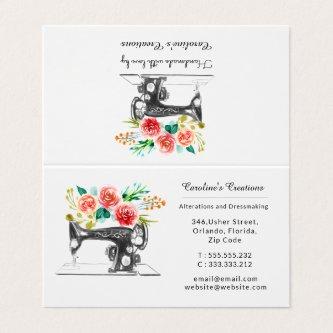 Sewing Machine Floral Tailor Crafter
