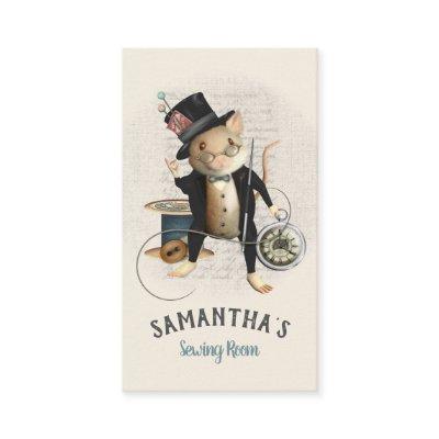 Sewing Mouse Victorian Inspired Illustration