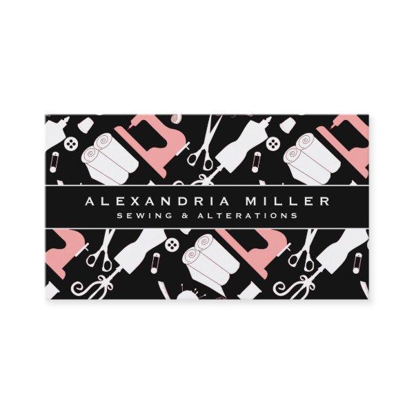 Sewing Seamstress Pattern | Black White & Pink