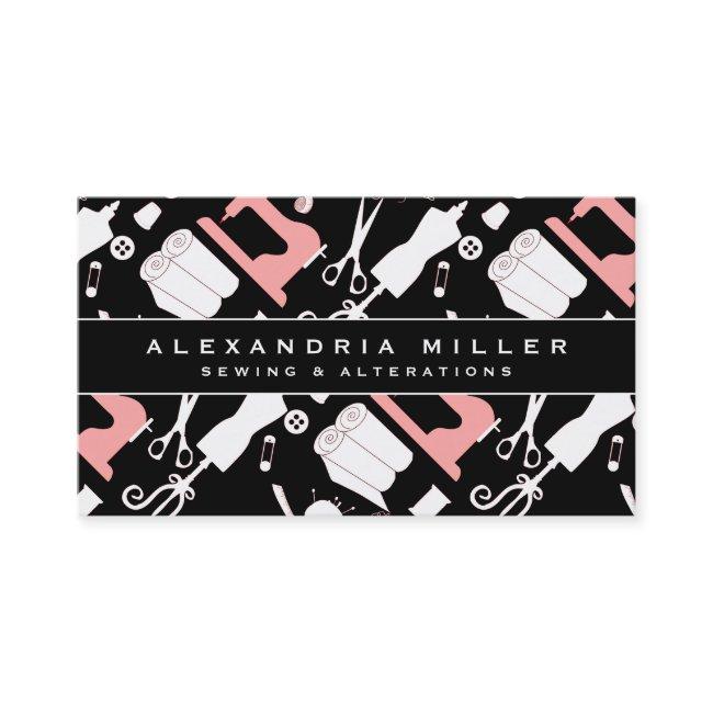 Sewing Seamstress Pattern | Black White & Pink