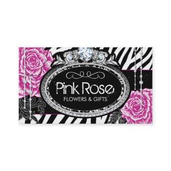 Shabby Chic Roses on Zebra