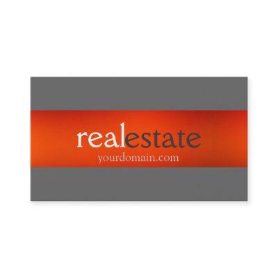 Shades Gray Orange Real Estate Agent
