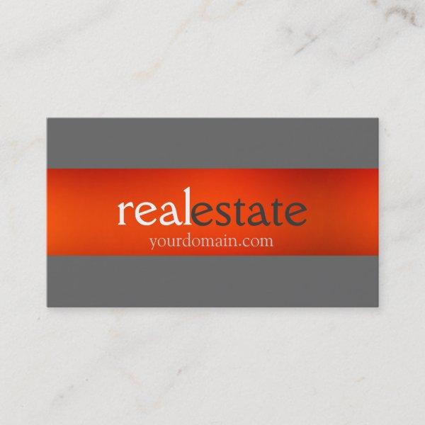 Shades Gray Orange Real Estate Agent