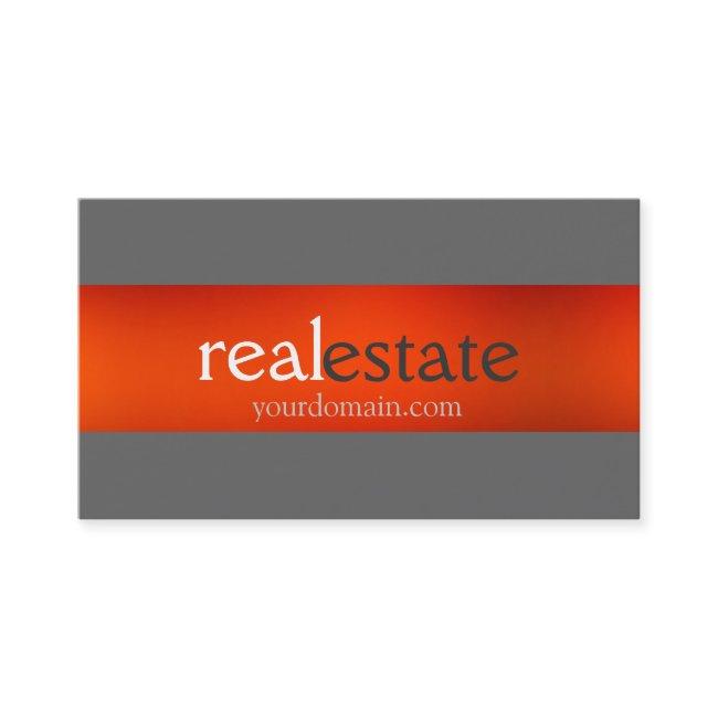 Shades Gray Orange Real Estate Agent