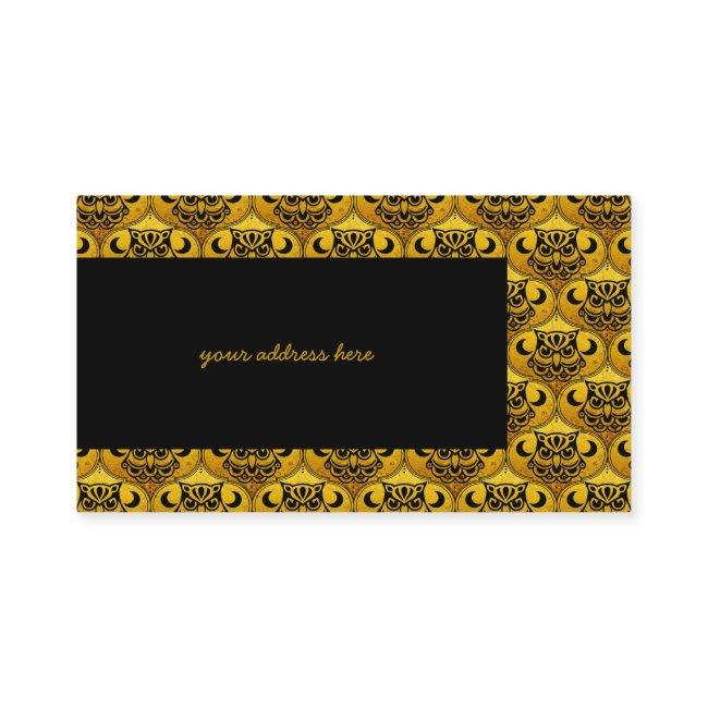 Shamanic Night Owl Mosaic Pattern + your text