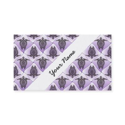 Shamanic Sea Turtles Pattern - violet
