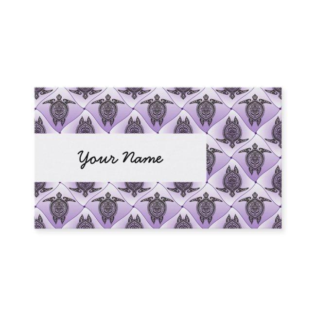 Shamanic Sea Turtles Pattern - violet