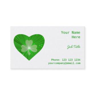 Shamrock Heart  side white