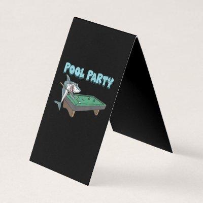 Shark Pool Party Pun Billiard Summer Beach Pool