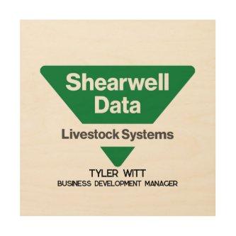 Shearwell Data Livestock Systems Logo Wood Wall Art
