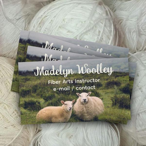 Sheep in Field Fiber Arts Wool Yarn Knitting
