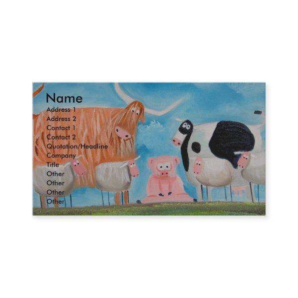 sheep pig highland cow