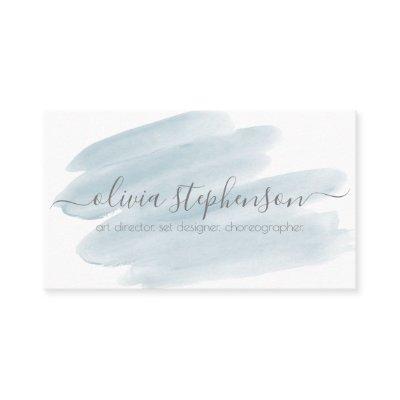 Sheer Dusty Blue Watercolor Swash
