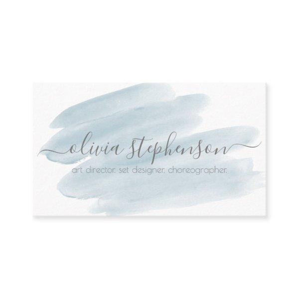 Sheer Dusty Blue Watercolor Swash